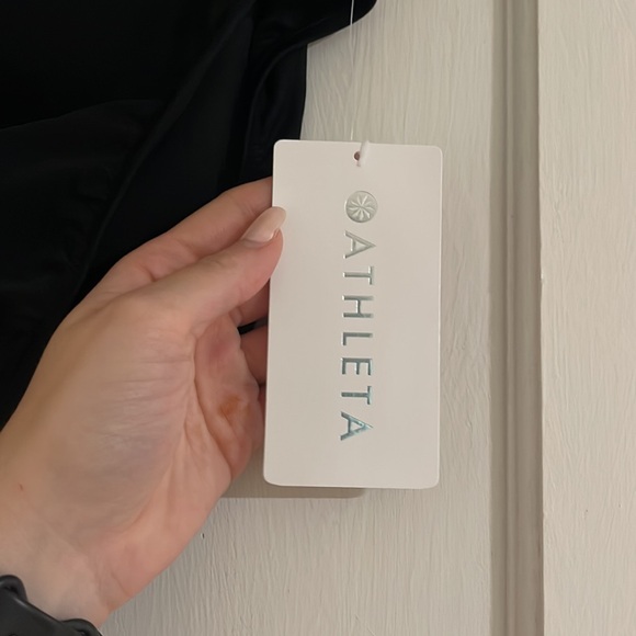 NWT Athleta High Leg Bikini Bottom in Black | Size Large - Picture 3 of 7